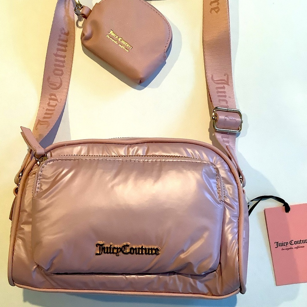 Juicy Couture Timeless Crossbody Bag In Pink Diamond New